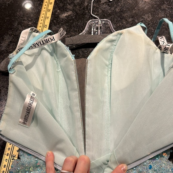 Portia and Scarlett PS24055 Prom Dress Blue Corset Embellished Size 00 - Picture 14 of 14